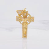 Dije Cruz Cristo Celta 14.15g / 6.5cm Oro Amarillo 18K