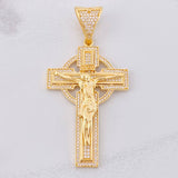 Dije Cruz Cristo Celta 14.15g / 6.5cm Oro Amarillo 18K