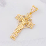 Dije Cruz Cristo Celta 14.15g / 6.5cm Oro Amarillo 18K