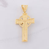 Dije Cruz Cristo Celta 14.15g / 6.5cm Oro Amarillo 18K
