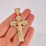 Dije Cruz Cristo Celta 14.15g / 6.5cm Oro Amarillo 18K