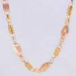 Cadena Rustico Cilindro Rectangular Diamantada 51.7g / 70.6cm / 5.5mm Tres Oros 18K