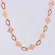 Cadena Rustico Cruz Trebol 51.65g / 71.6cm / 8.9mm Oro Rosa 18K