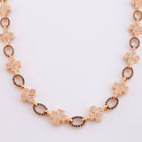 Cadena Rustico Cruz Trebol 51.65g / 71.6cm / 8.9mm Oro Rosa 18K