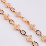 Cadena Rustico Cruz Trebol 51.65g / 71.6cm / 8.9mm Oro Rosa 18K