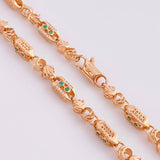 Cadena Rustico Barra 59.35g / 70cm / 5.9mm Oro Rosa 18K