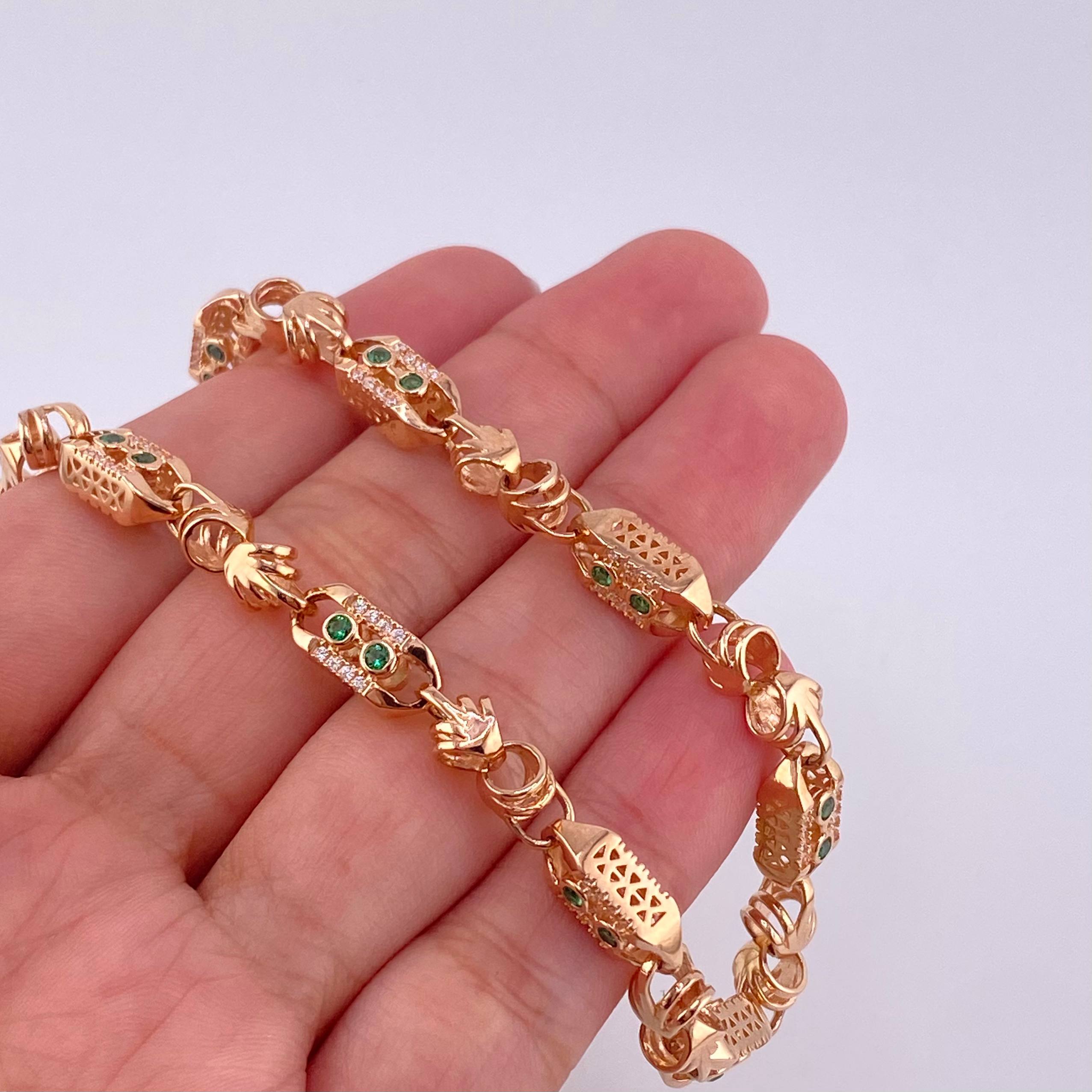 Cadena Rustico Barra 59.35g / 70cm / 5.9mm Oro Rosa 18K