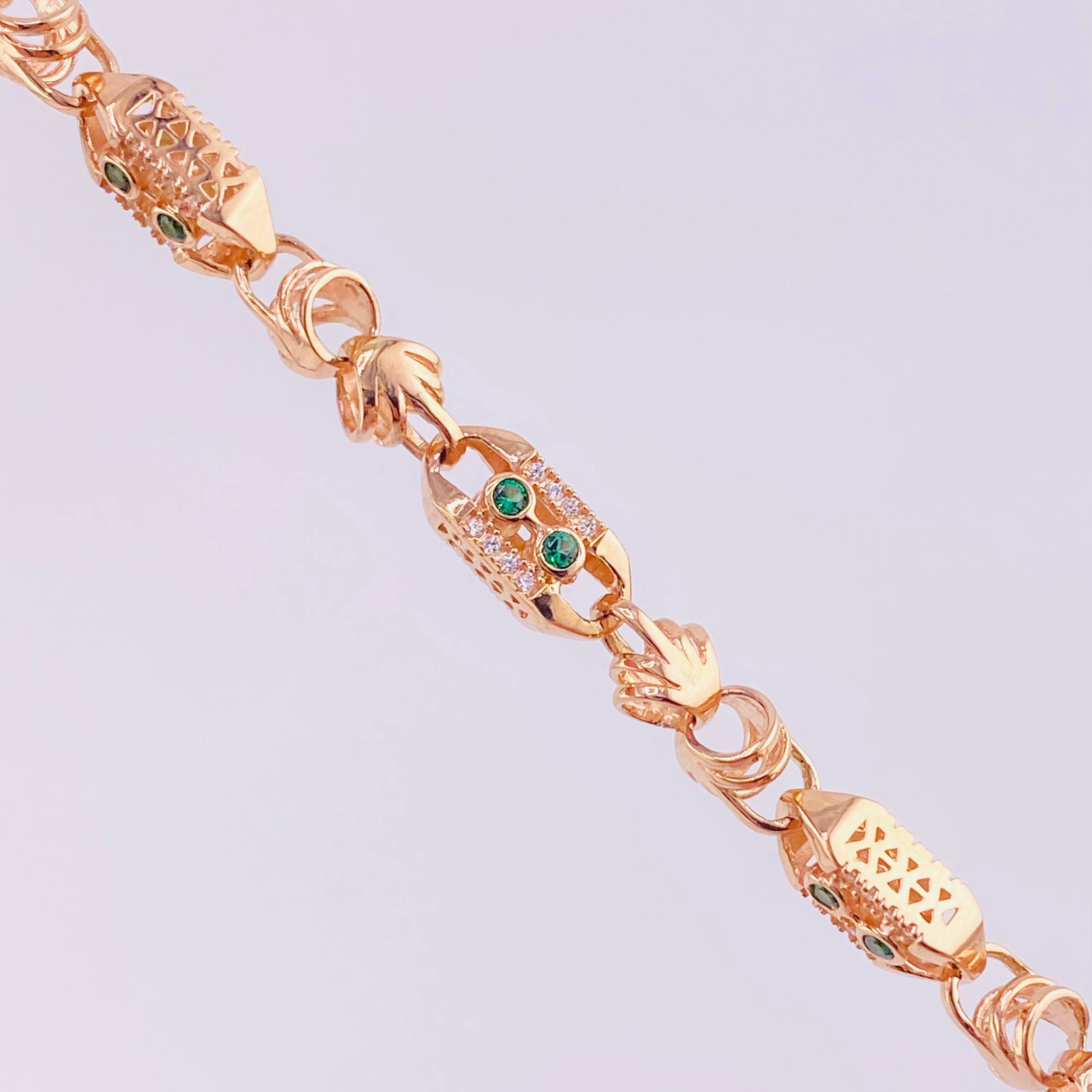 Cadena Rustico Barra 59.35g / 70cm / 5.9mm Oro Rosa 18K