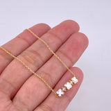 Pulso Aro Seguido Trebol 1.8g / 19.7cm / 0.6mm Oro Amarillo 18K