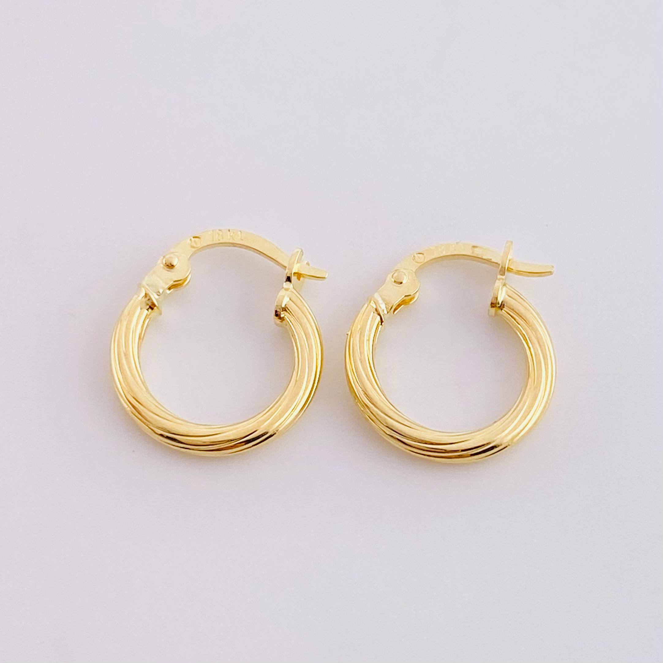 Candongas Arielle 1.15g / 1.5cm Oro Amarillo 18K
