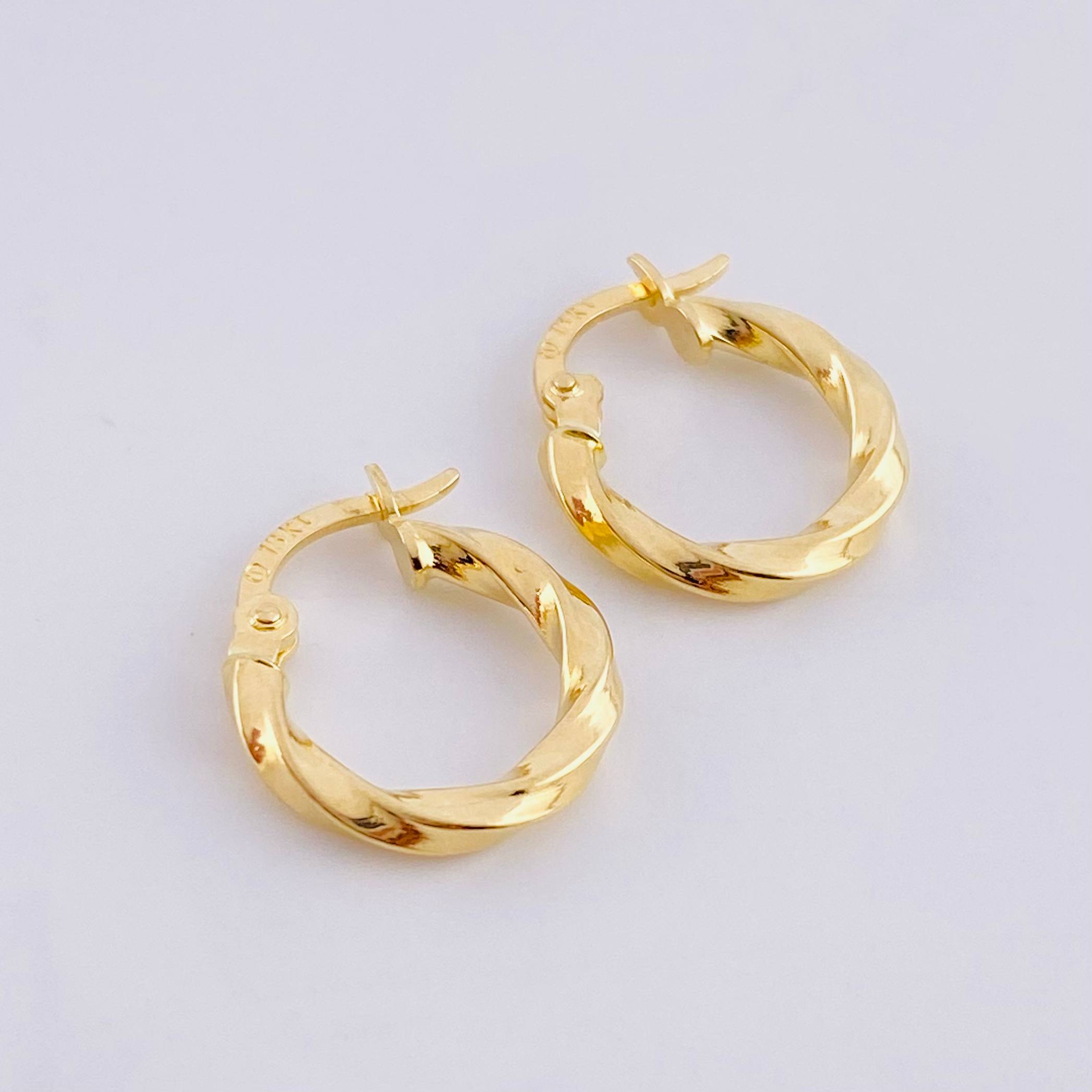 Candongas Bridget 1.2g / 1.6cm Oro Amarillo 18K