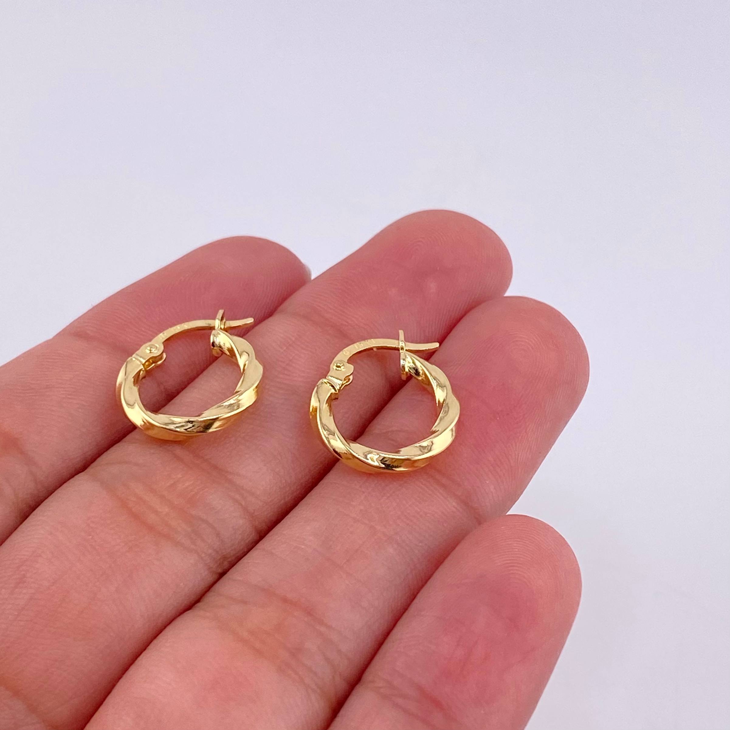 Candongas Bridget 1.05g / 1.6cm Oro Amarillo 18K