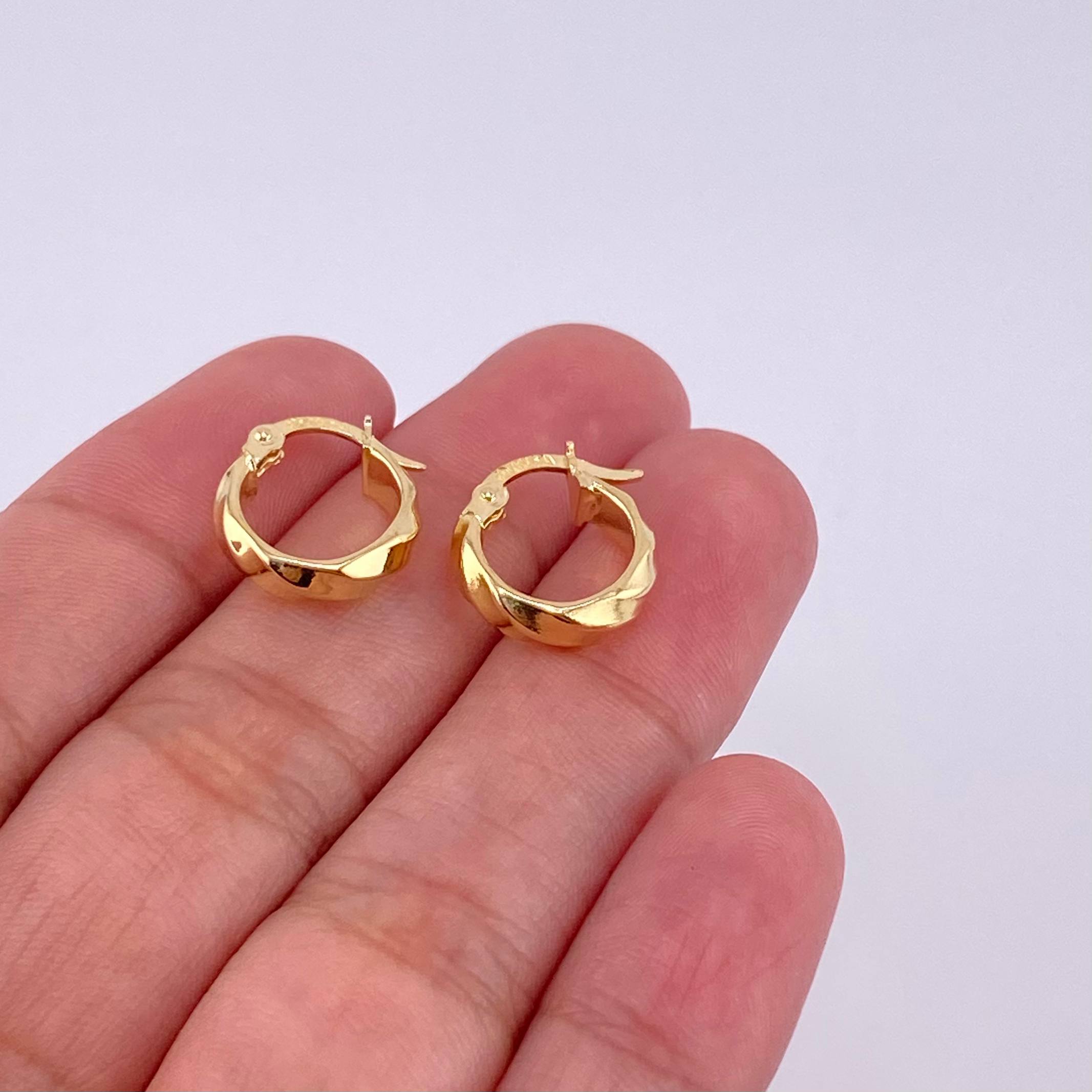 Candongas Nia 1.2g / 1.3cm Oro Amarillo 18K