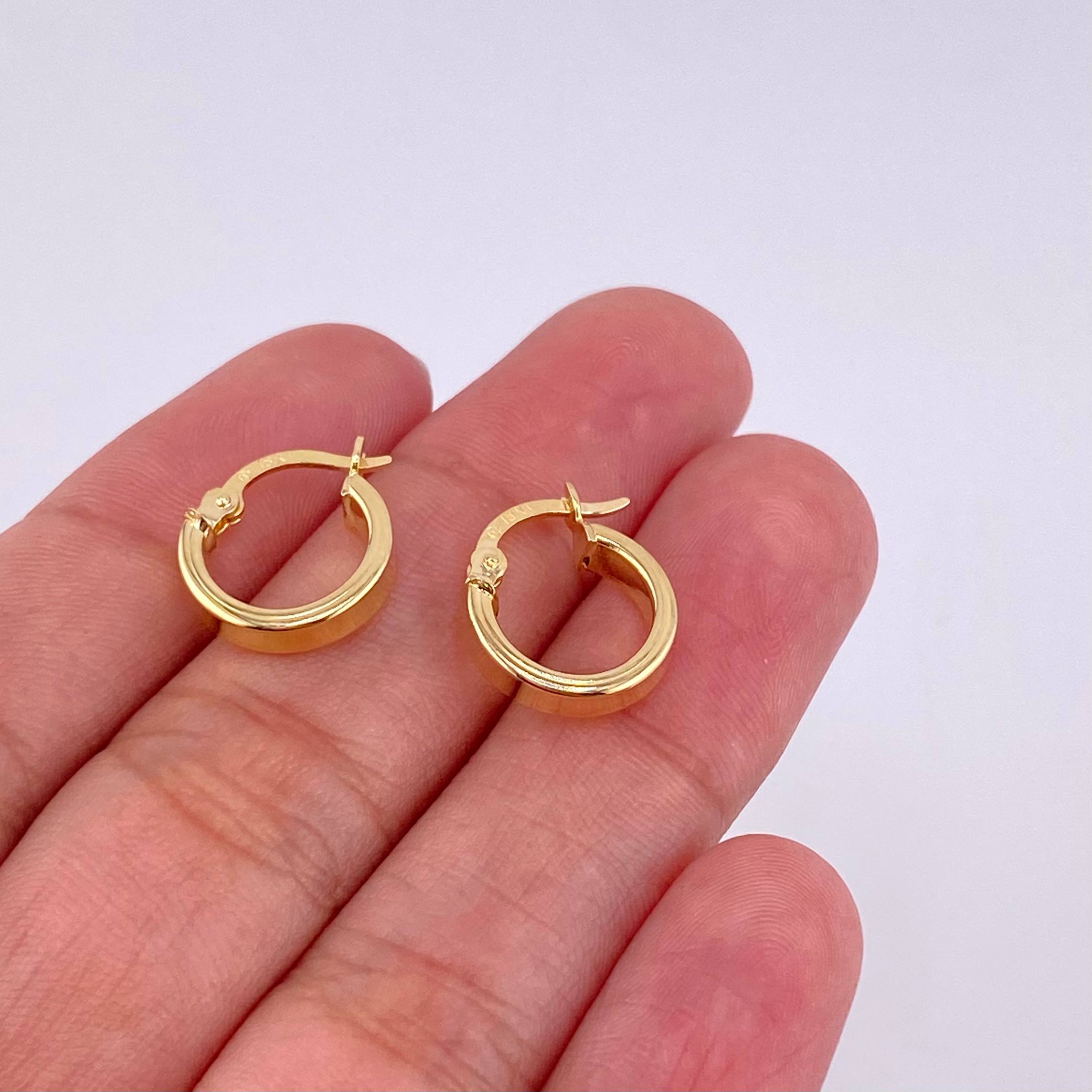 Candongas Fabi 1.25g / 1.5cm Oro Amarillo 18K
