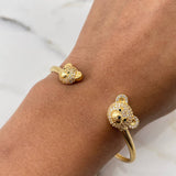 Pulso Aro Oso 7.9gr / 15cm / Circones Negros Blancos Oro Amarillo 18K #