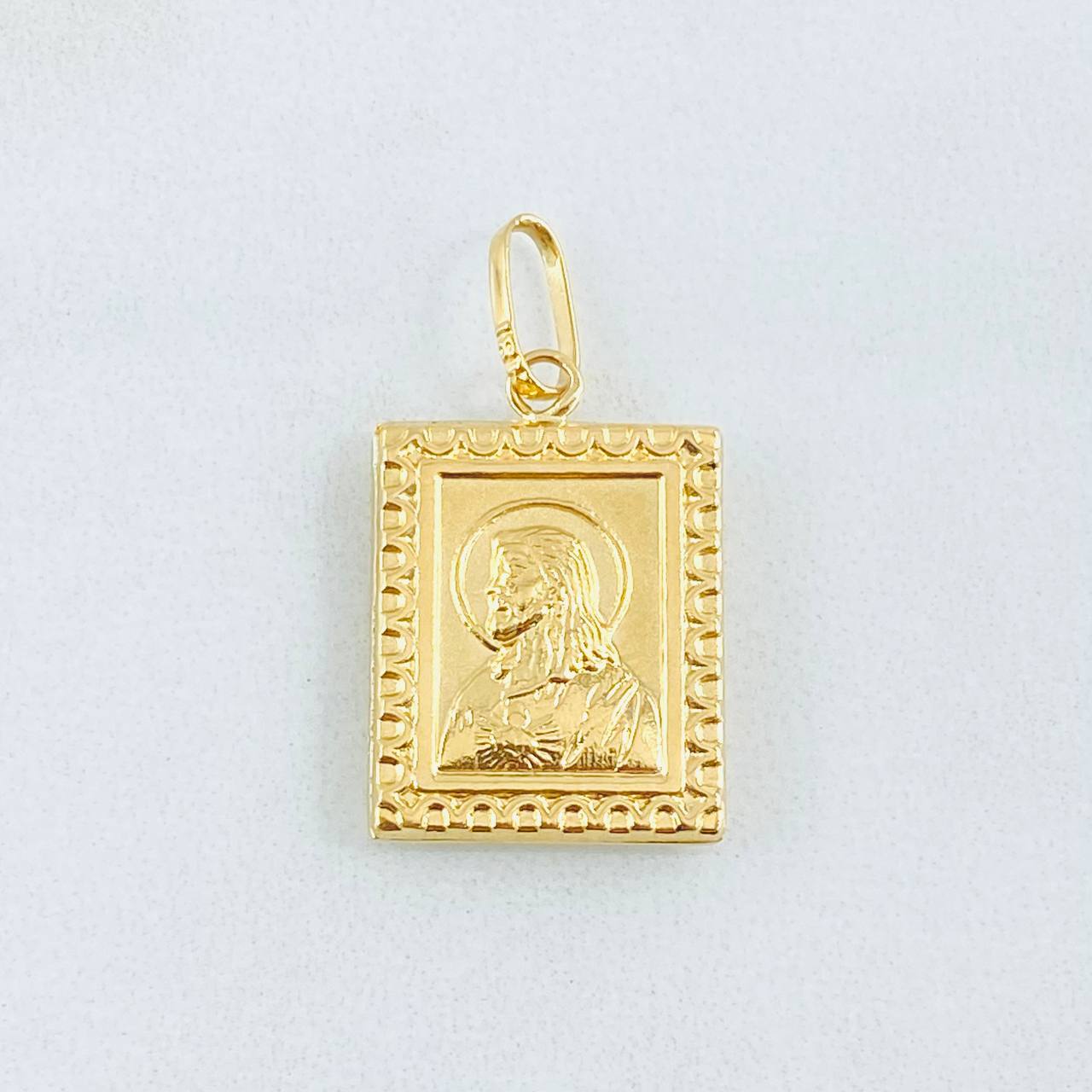 Dije Placa Doble Faz 1.4gr / 2.6cm / Oro Amarillo 18K