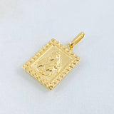 Dije Placa Doble Faz 1.4gr / 2.6cm / Oro Amarillo 18K