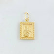 Dije Placa Doble Faz 0.8gr / 2.1cm / Oro Amarillo 18K