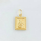 Dije Placa Doble Faz 0.75gr / 2.1cm / Oro Amarillo 18K *