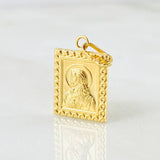 Dije Placa Doble Faz 0.8gr / 2.1cm / Oro Amarillo 18K