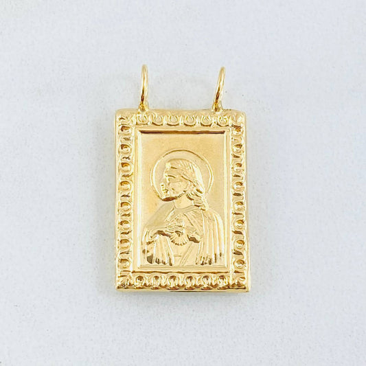 Dije Escapulario Corazon De Jesus 1.7gr / 2.4cm / Oro Amarillo 18K ©