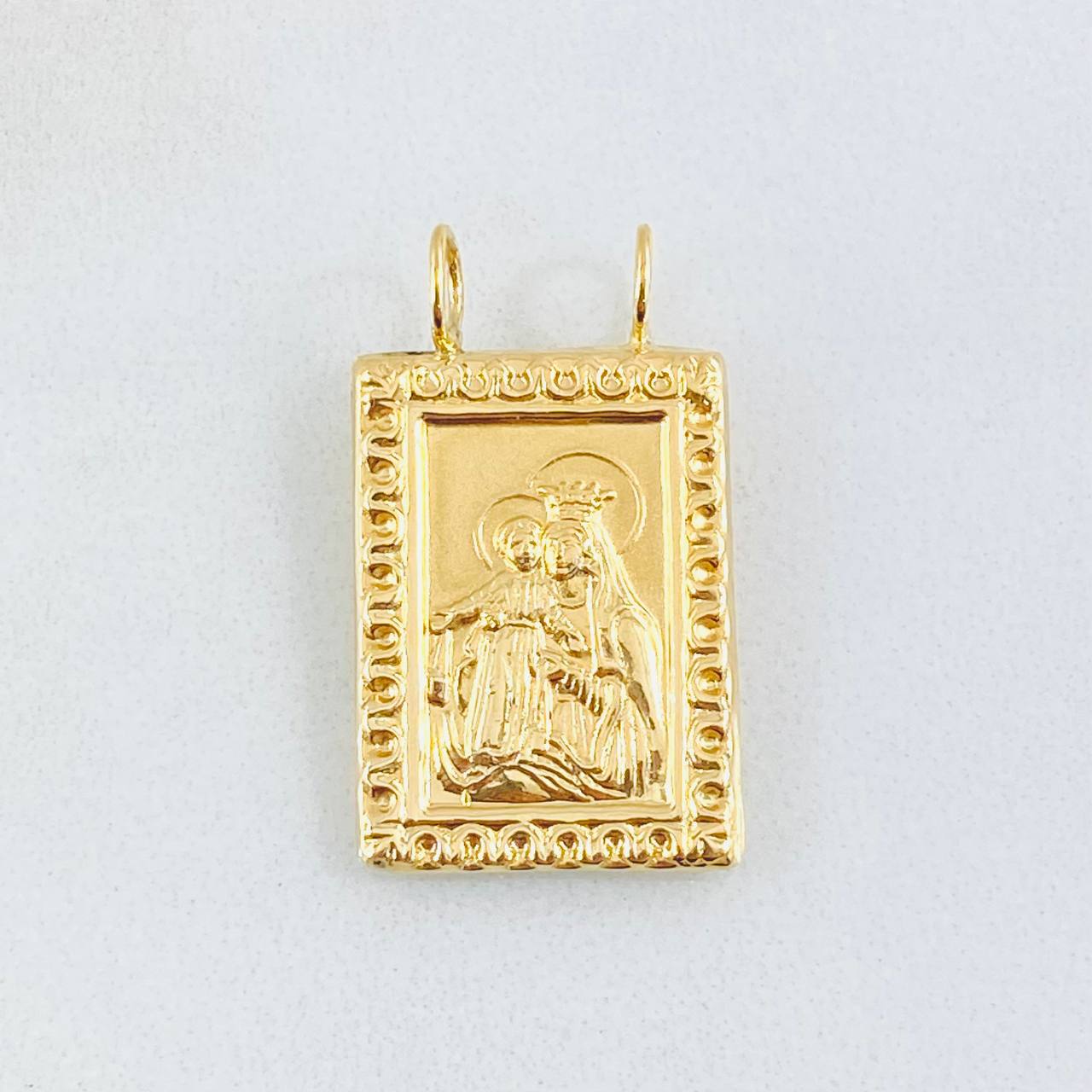 Dije Escapulario Virgen Del Carmen 1.75gr / 2.4cm / Oro Amarillo 18K *