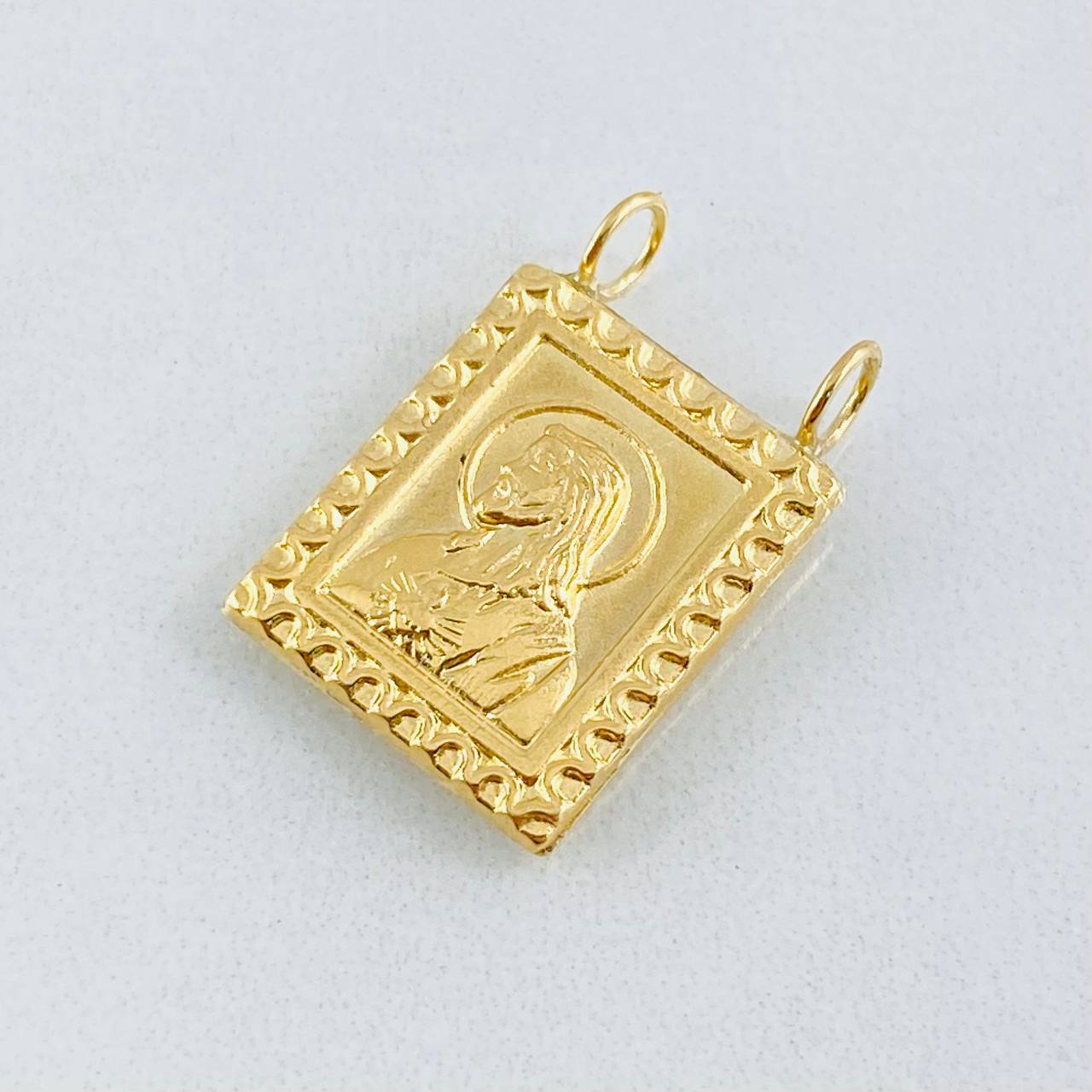 Dije Escapulario Doble Faz 1.4gr / 2cm / Oro Amarillo 18K *
