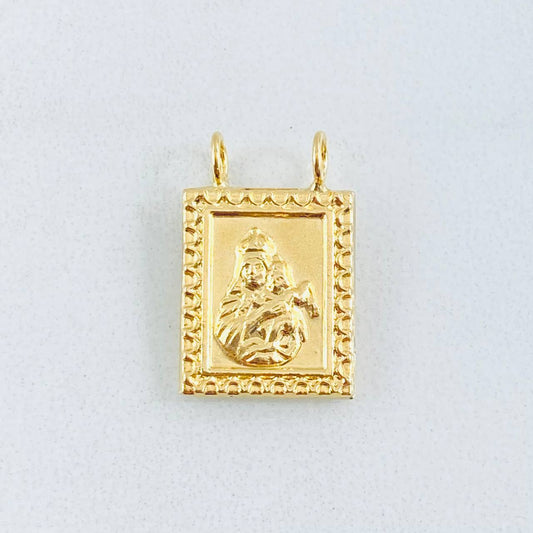 Dije Escapulario Doble Faz 0.9gr / 1.7cm / Oro Amarillo 18K *