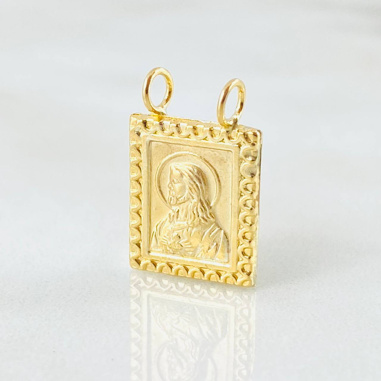 Dije Escapulario Doble Faz 0.85gr / 1.7cm / Oro Amarillo 18K