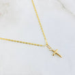 Set Cadena y Dije Plana + Cruz Lisa 1.5gr / Oro Amarillo 18K (Oferta)