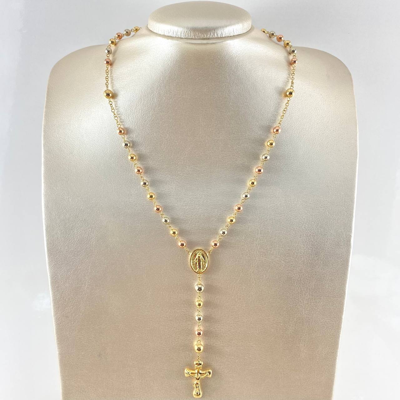 Rosario Virgen Milagrosa 12.6gr / 60cm / Tres Oros 18K