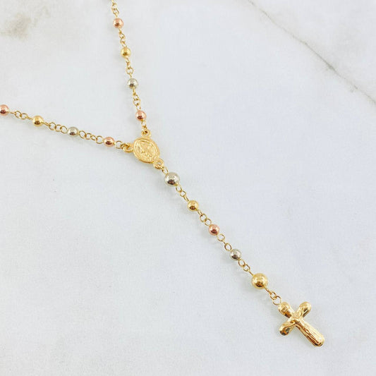 Rosario Virgen Milagrosa 5.9gr / 50cm / 3mm - 4 mm Tres Oros 18K ©