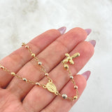 Rosario Virgen Milagrosa 5.8gr / 50cm / 3mm - 4mm Tres Oros +4 18K *