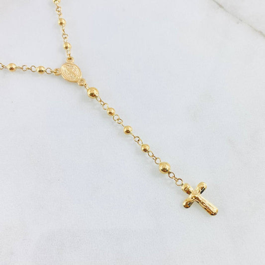 Rosario Virgen Milagrosa 6.6gr / 60cm / 3mm-4mm Oro Amarillo 18K *