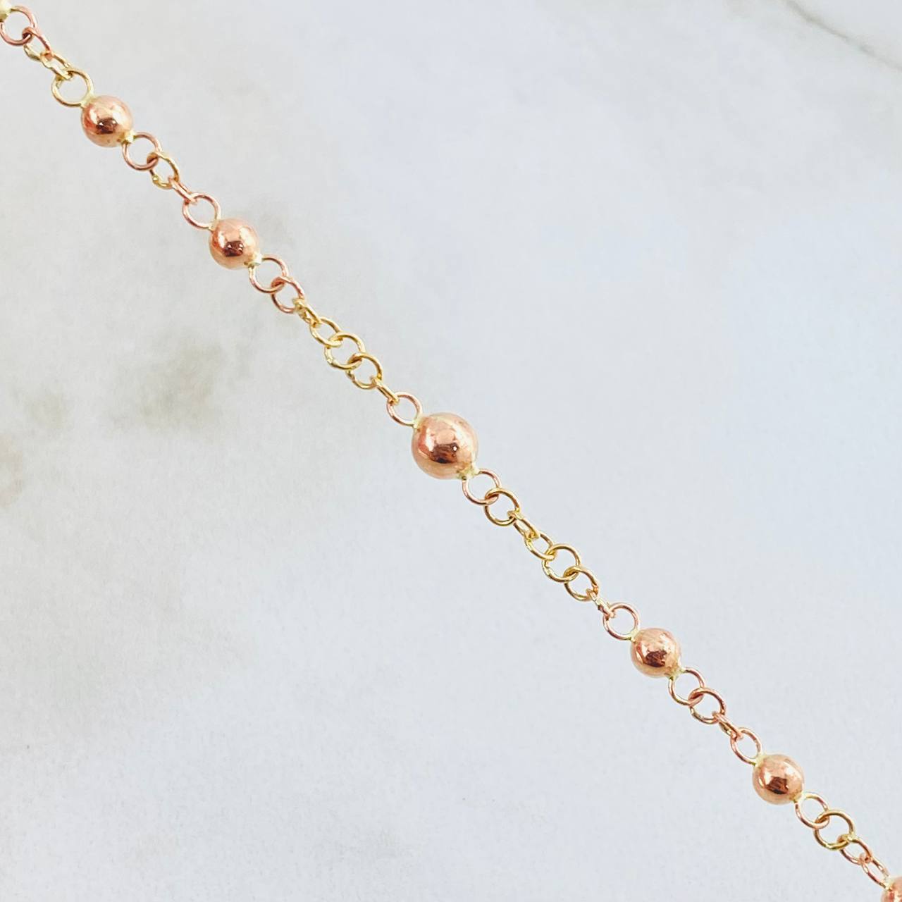 Rosario Virgen Milagrosa 6.5gr / 60cm / Oro Rosa 18K