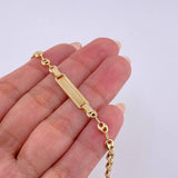 Pulso Bebé Gc Placa Rectangular 2.3 g / 16.6 cm / 4.2 mm Oro Amarillo 18K