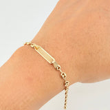 Pulso Bebé Gc Placa Rectangular 2.3 g / 16.9 cm / 4.1 mm Oro Amarillo 18K