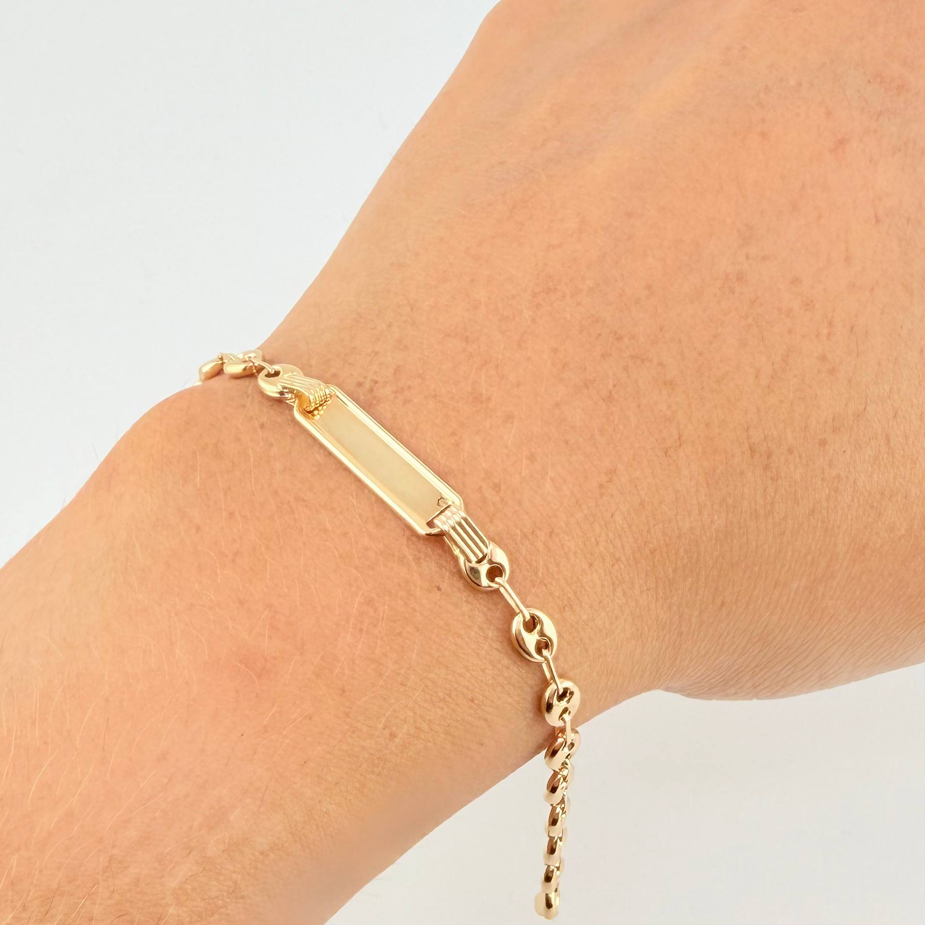 Pulso Bebé Gc Placa Rectangular 2.25 g / 16.4 cm / 4.1 mm Oro Amarillo 18K