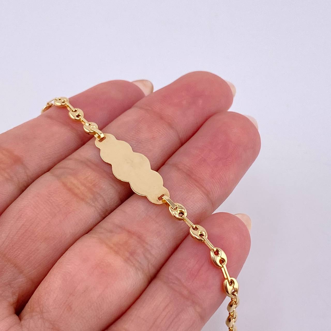Pulso Bebé Gc Placa Nube 1.7 g / 16 cm / 3.2 mm Oro Amarillo 18K