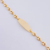 Pulso Bebé Gc Placa Ovalada 1.6 g / 15.5 cm / 3.2 mm Oro Amarillo 18K