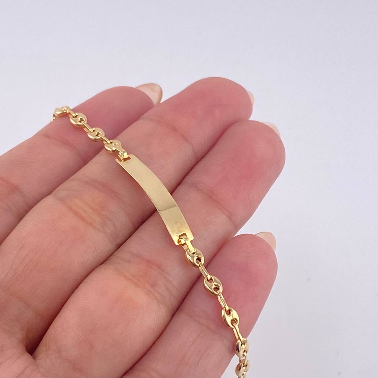 Pulso Bebé Gc Placa Rectangular 1.6 g / 16 cm / 3,2 mm Oro Amarillo 18K