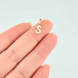 Dije Letra S Cursiva 0.4 g / 1.6 cm Oro Amarillo 18K