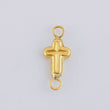 Herraje Cruz Latiin Rayada 0.25 g / 1.4 cm Oro Amarillo 18K