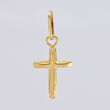 Dije Cruz Puntas Planas 0.45 g / 2.4 cm Oro Amarillo 18K