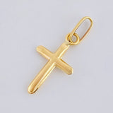 Dije Cruz Puntas Planas 0.3 g / 2 cm Oro Amarillo 18K