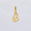 Dije Letra E Cursiva 0.35 g / 1.7 cm Oro Amarillo 18K