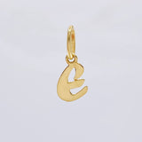Dije Letra E Cursiva 0.35 g / 1.7 cm Oro Amarillo 18K