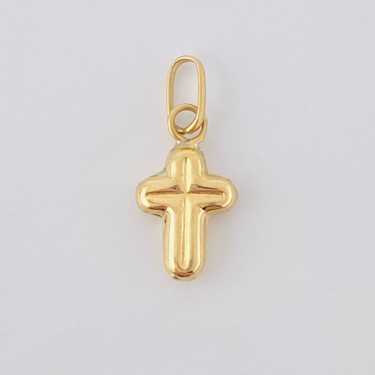 Dije Cruz Latina Rayada 0.25 g / 1.5 cm Oro Amarillo 18K