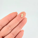 Dije Cruz Latina Rayada 0.25 g / 1.5 cm Oro Amarillo 18K