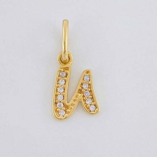 Dije Letra U Cursiva 0.75 g / 1.6 cm Oro Amarillo 18K